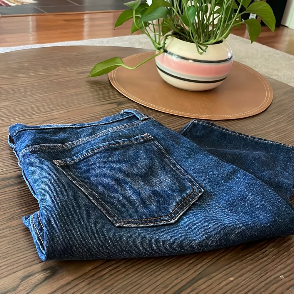Old Navy high rise slouchy straight cropped jeans